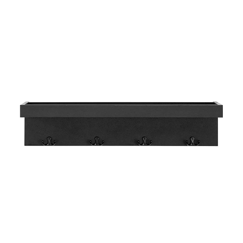 Danya B. Wall-Mounted Coat Rack with Decorative Ledge Shelf and Hooks for Entryway 4