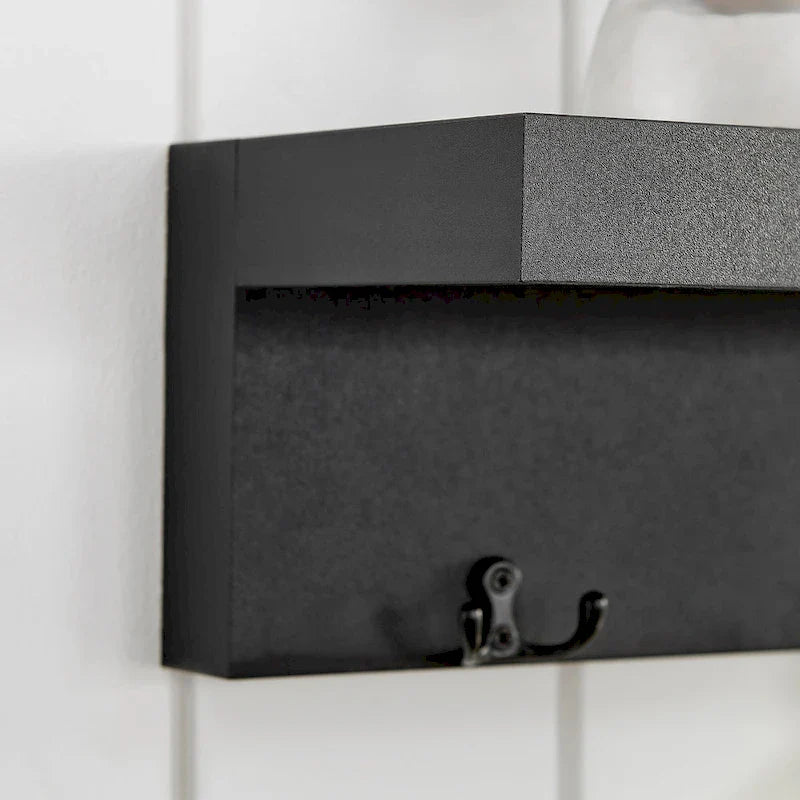 Danya B. Wall-Mounted Coat Rack with Decorative Ledge Shelf and Hooks for Entryway 10