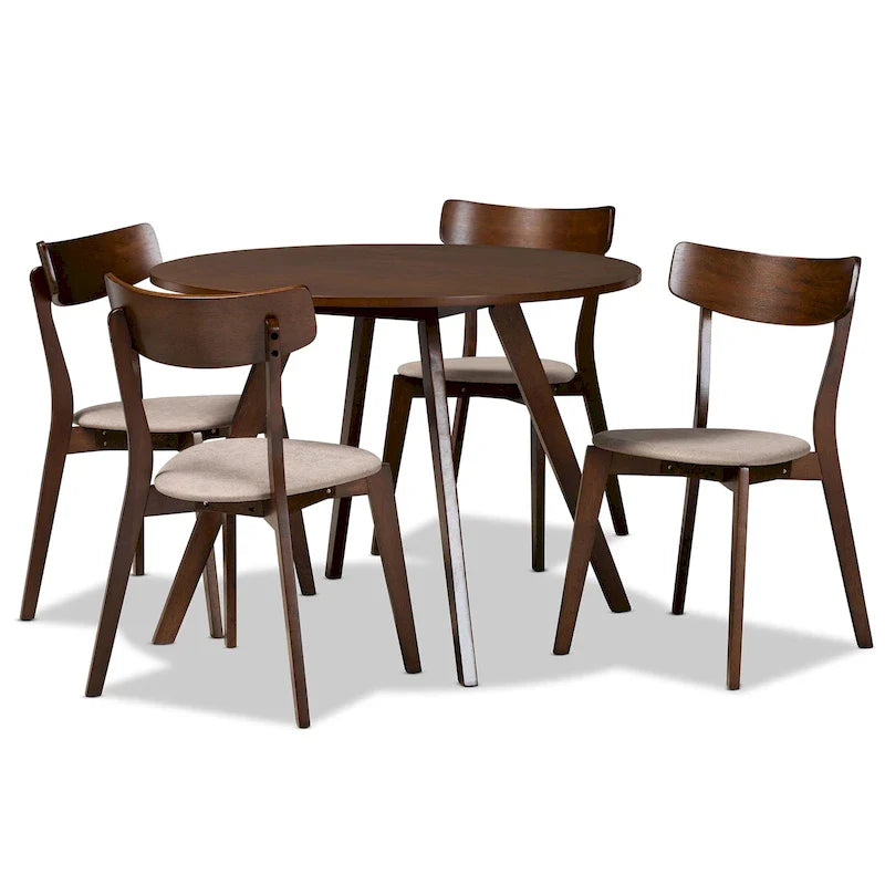 Rika 5-Piece Mid-Century Modern Transitional Dining Set 18