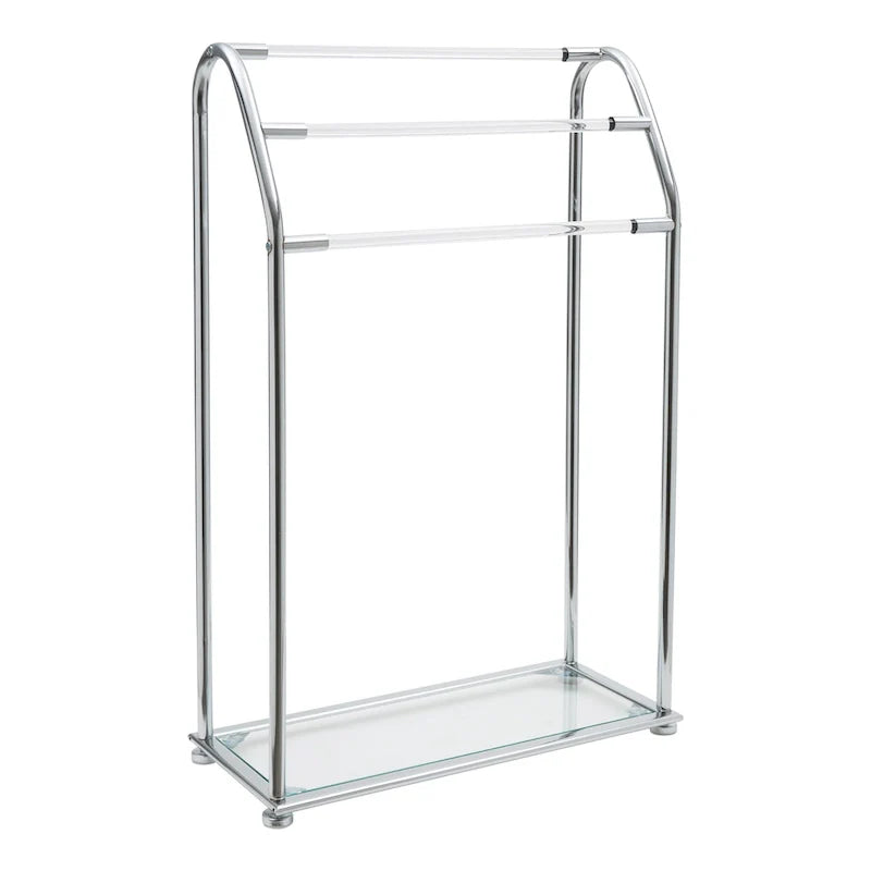 Freestanding Acrylic Towel Rack by Organize It All - Dimensions: 22.75 x 9.87 x 34.12 inches 1