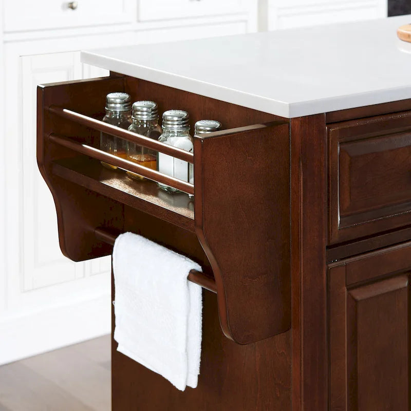 Crosley Alexandria Full-Size Kitchen Island/Cart with Granite Top - 52" W x 18" D x 34" H 8