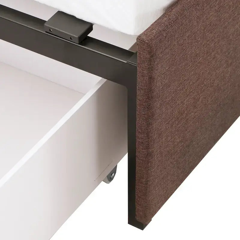 iNSPIRE Q Classic Arlert Tufted Linen Headboard Storage Platform Bed 8