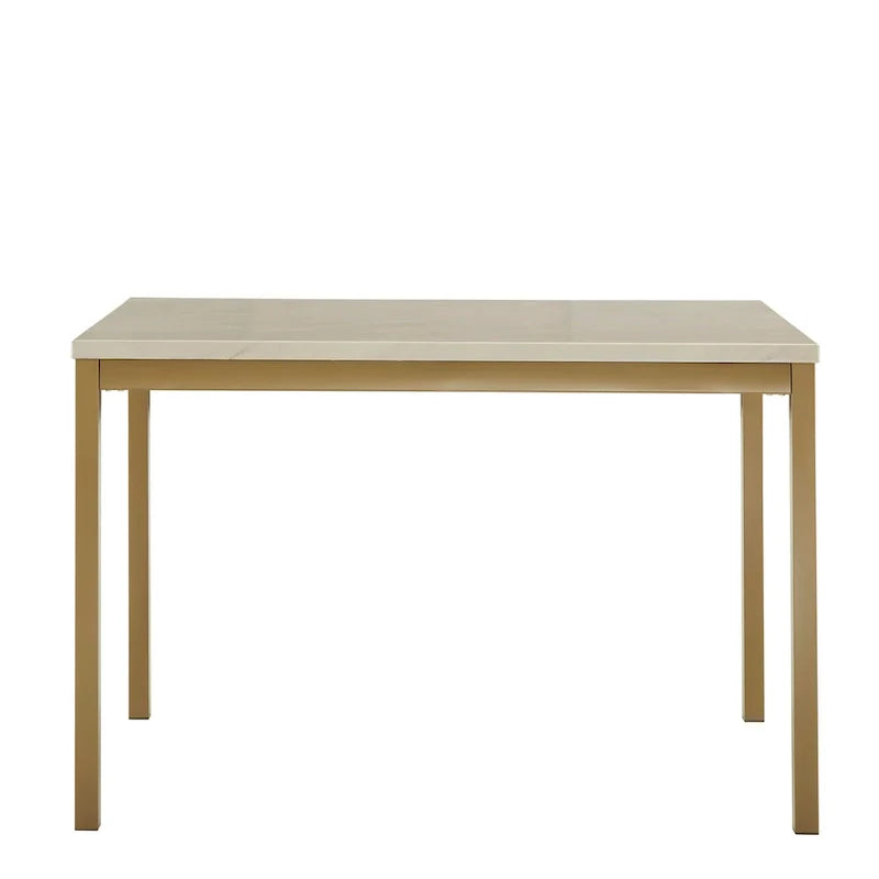 iNSPIRE Q Bold Darcy Gold Dining Table with Faux Marble Top 3