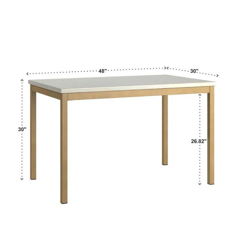 iNSPIRE Q Bold Darcy Gold Dining Table with Faux Marble Top 7