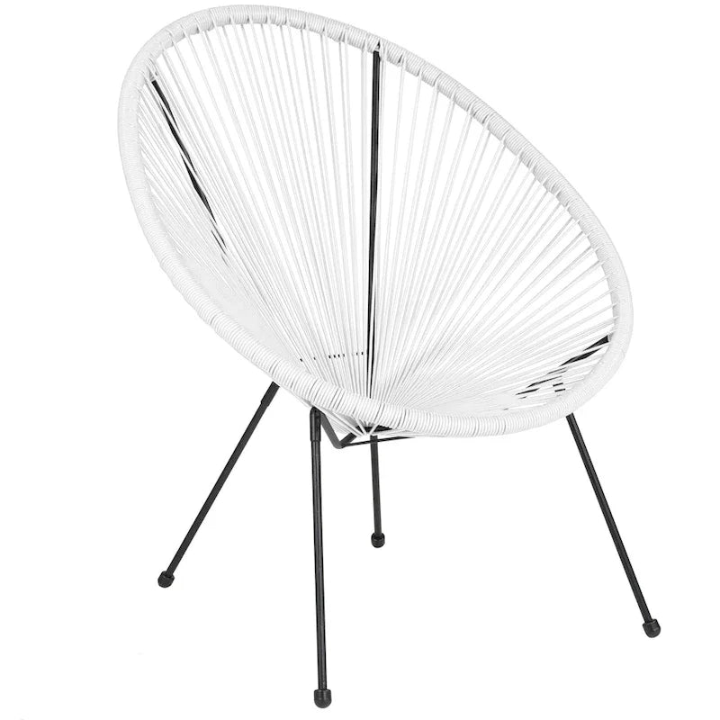 Rattan and Bungee Papasan Lounge Chair 5