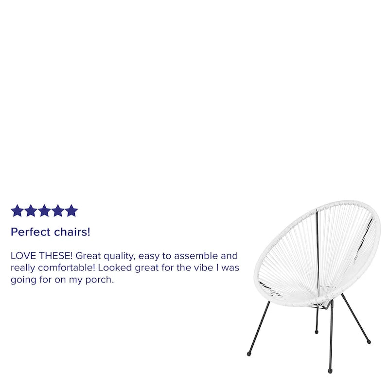 Rattan and Bungee Papasan Lounge Chair 6