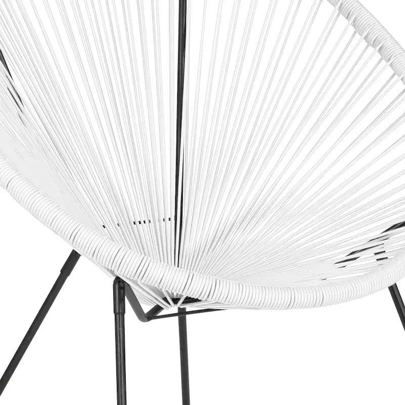 Rattan and Bungee Papasan Lounge Chair 9