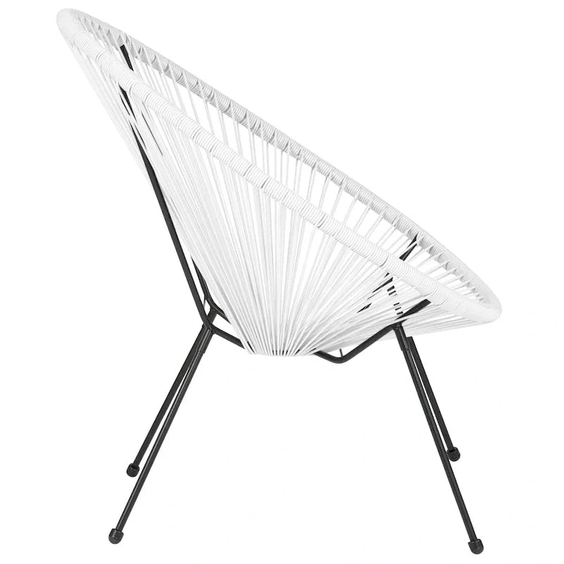 Rattan and Bungee Papasan Lounge Chair 10
