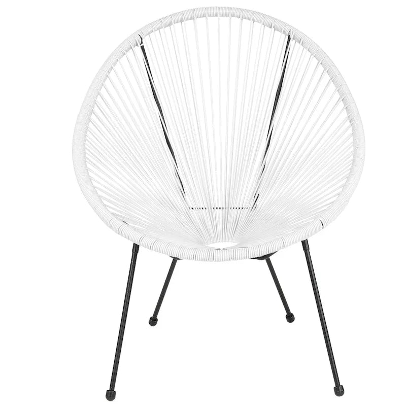 Rattan and Bungee Papasan Lounge Chair 11