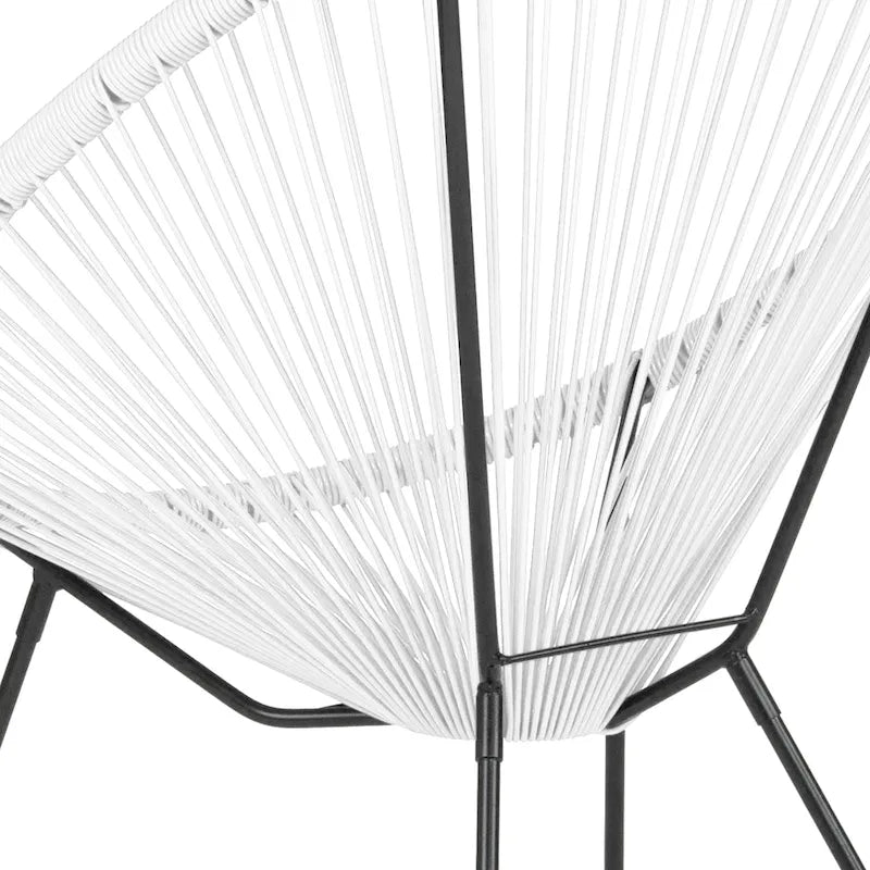 Rattan and Bungee Papasan Lounge Chair 12