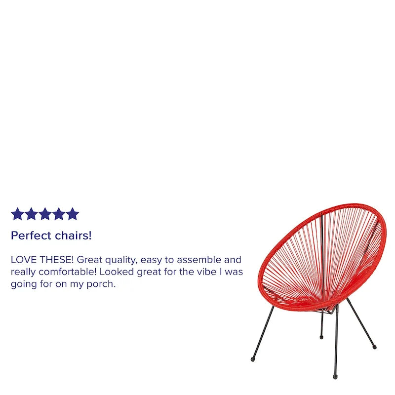 Rattan and Bungee Papasan Lounge Chair 16