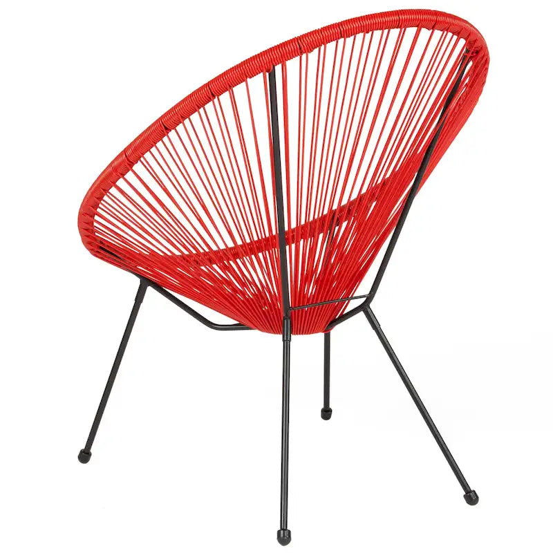 Rattan and Bungee Papasan Lounge Chair 18