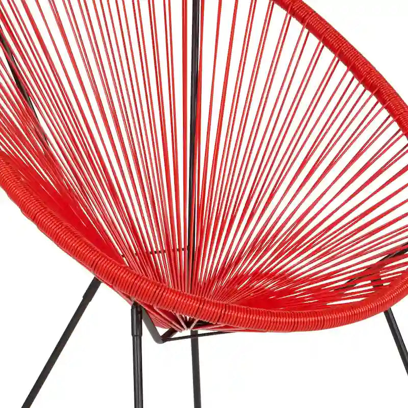 Rattan and Bungee Papasan Lounge Chair 19