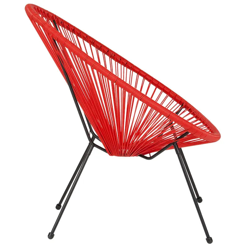 Rattan and Bungee Papasan Lounge Chair 20