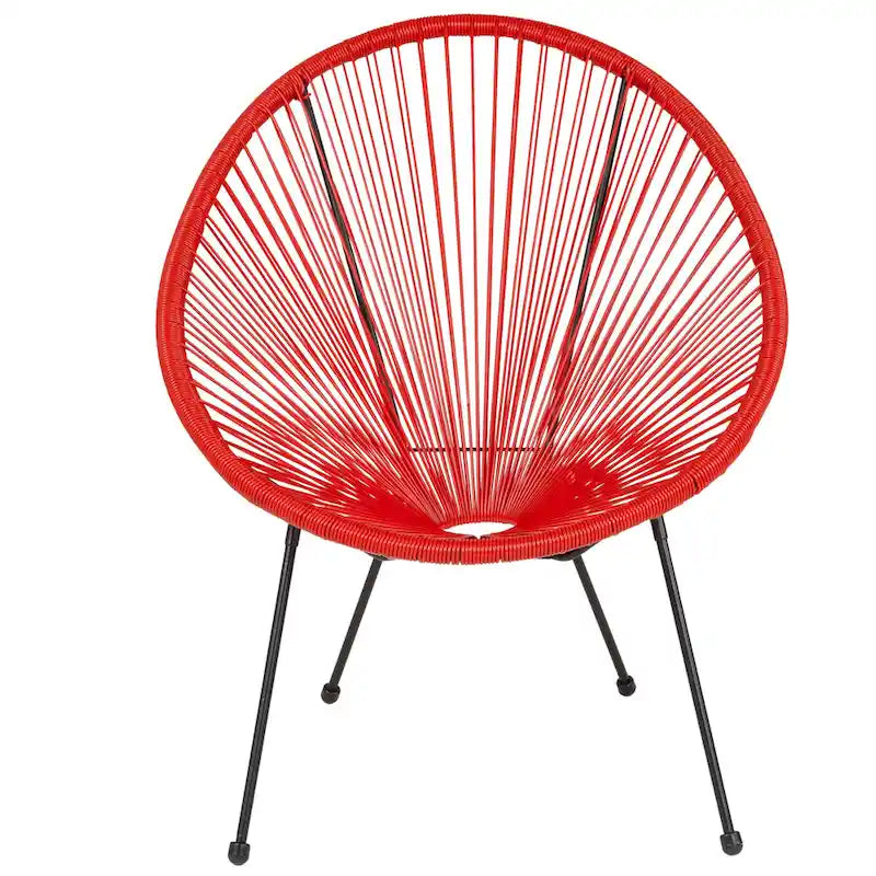 Rattan and Bungee Papasan Lounge Chair 21
