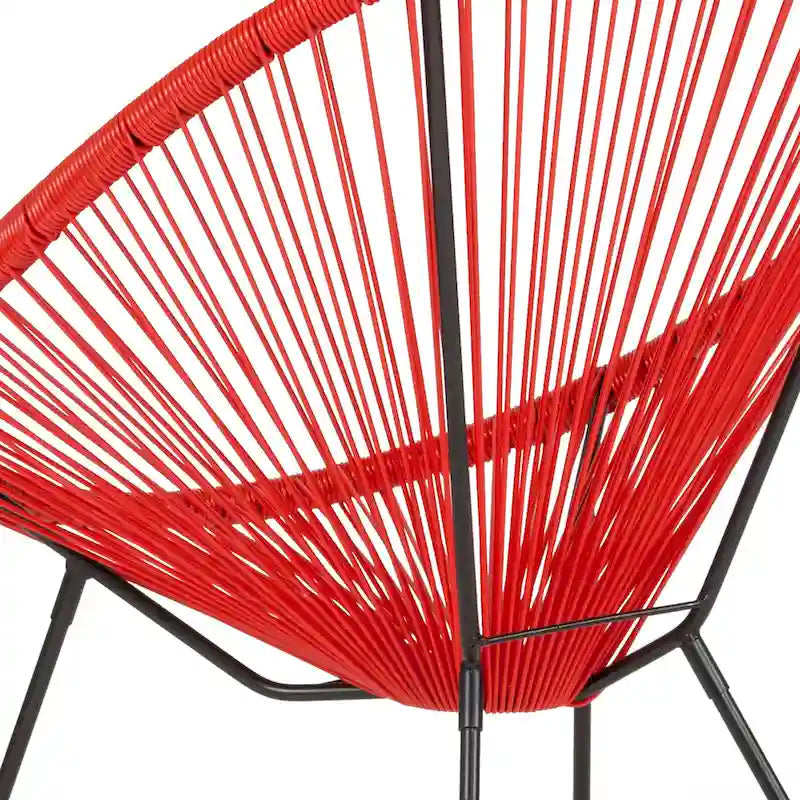 Rattan and Bungee Papasan Lounge Chair 22