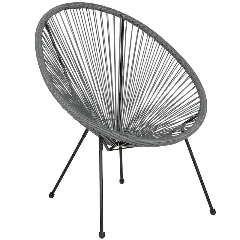 Rattan and Bungee Papasan Lounge Chair 24