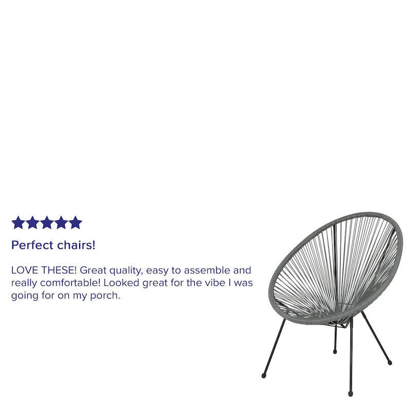 Rattan and Bungee Papasan Lounge Chair 25