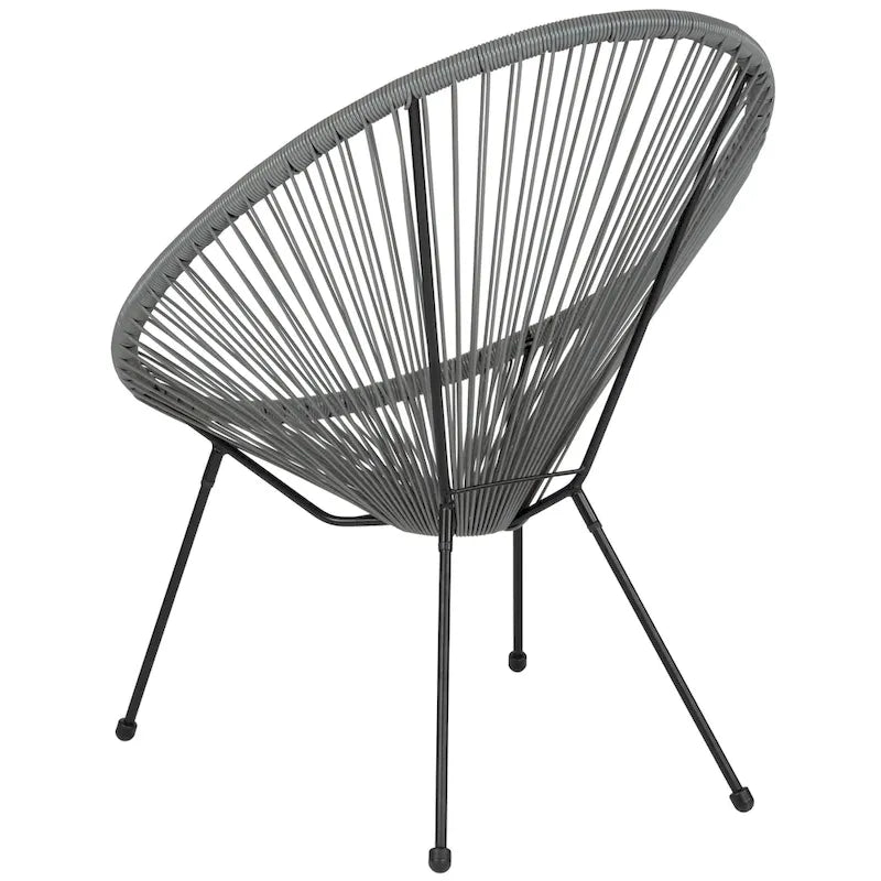 Rattan and Bungee Papasan Lounge Chair 27