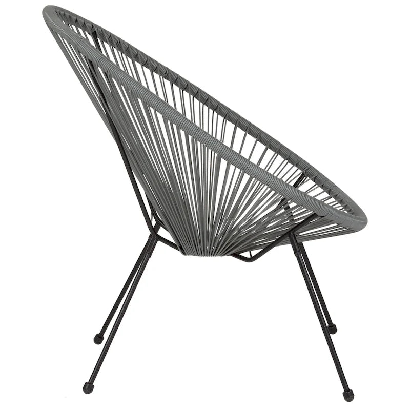 Rattan and Bungee Papasan Lounge Chair 29
