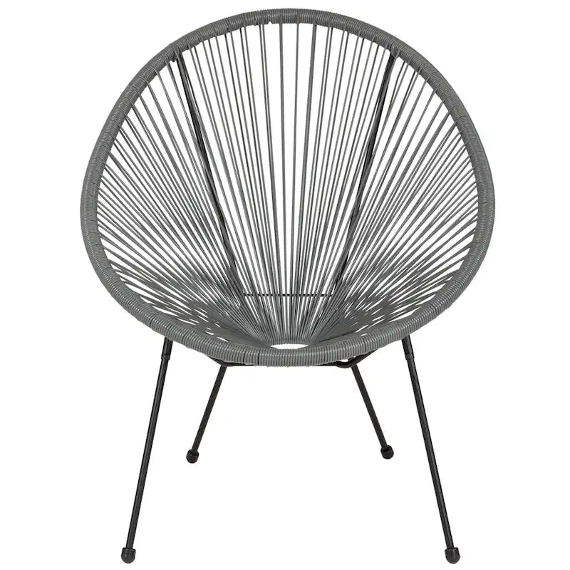 Rattan and Bungee Papasan Lounge Chair 30