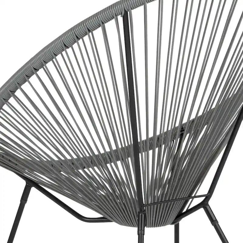 Rattan and Bungee Papasan Lounge Chair 31