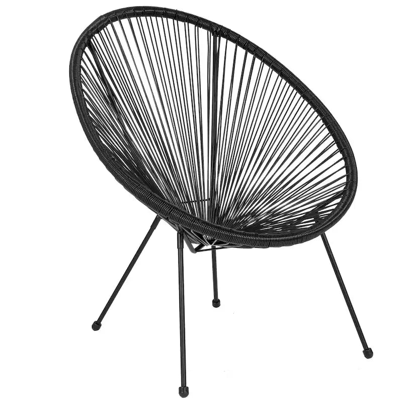 Rattan and Bungee Papasan Lounge Chair 34