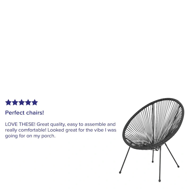 Rattan and Bungee Papasan Lounge Chair 35
