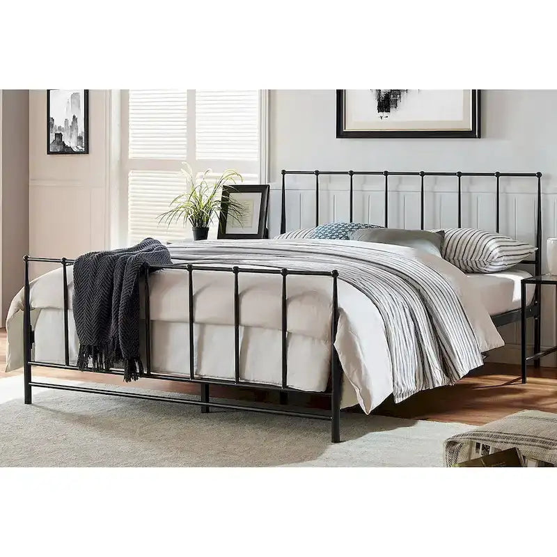 Freeport Brown King-Size Metal Bed Frame 1