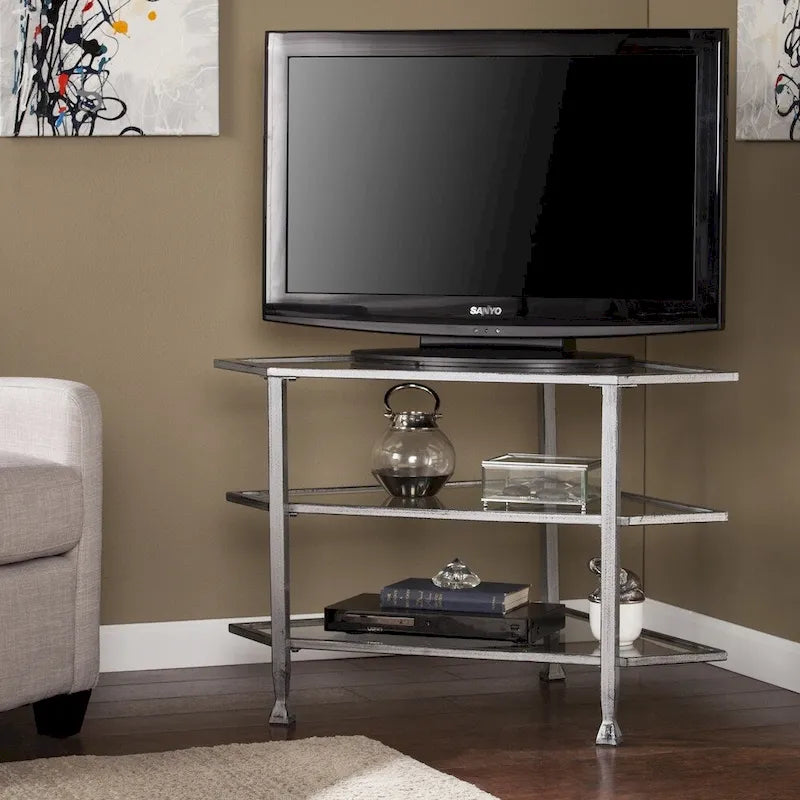 SEI Furniture Jensen Metal Corner TV Stand for Screens up to 33.25 inches 22
