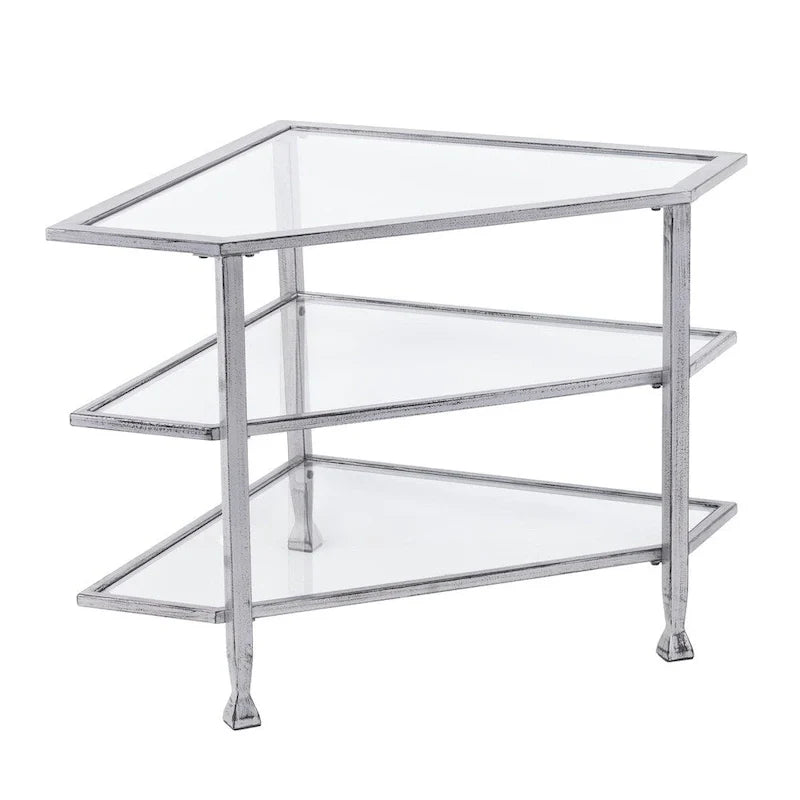 SEI Furniture Jensen Metal Corner TV Stand for Screens up to 33.25 inches 5