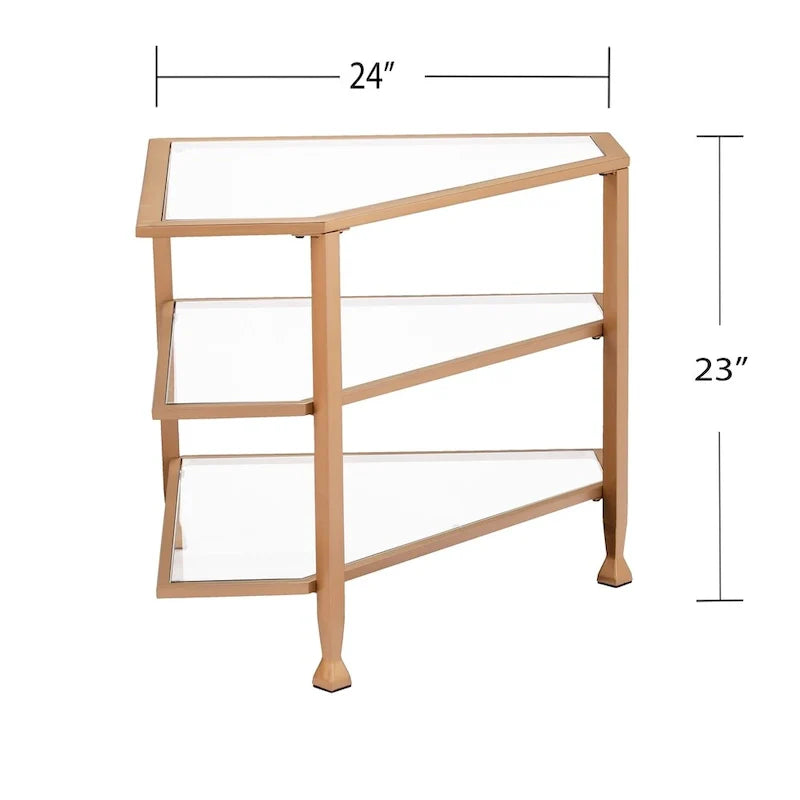 SEI Furniture Jensen Metal Corner TV Stand for Screens up to 33.25 inches 20