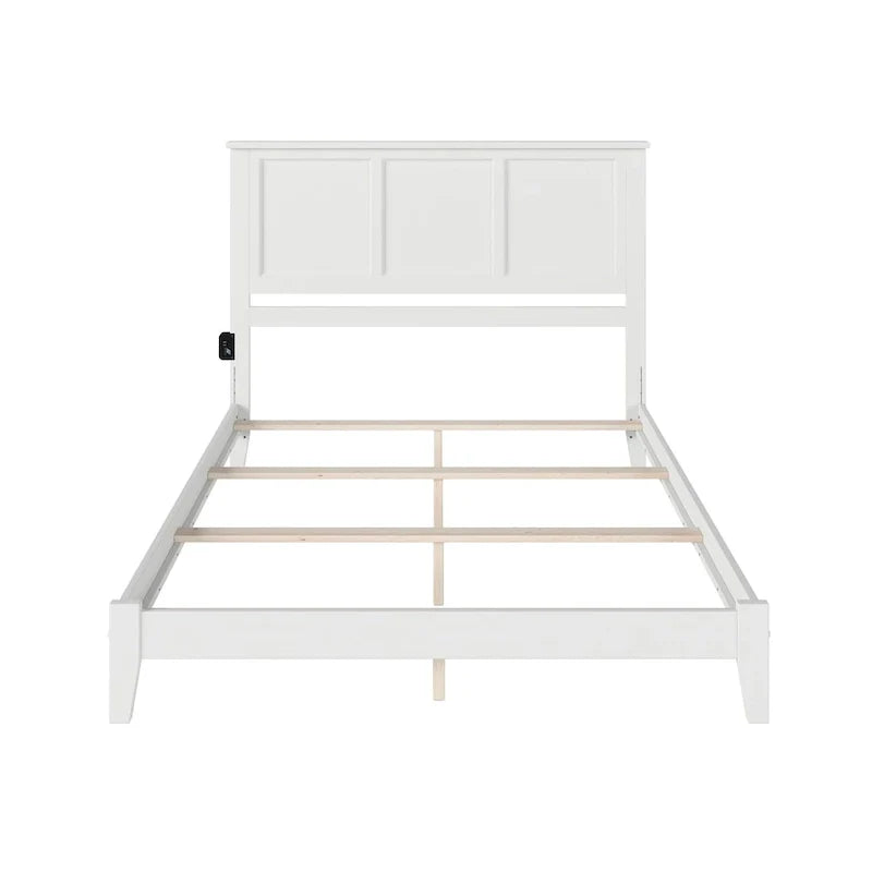 White Madison Queen Foundation Bed Frame 3