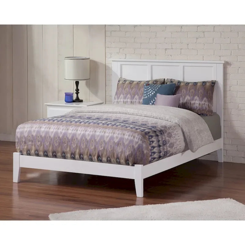 White Madison Queen Foundation Bed Frame 6