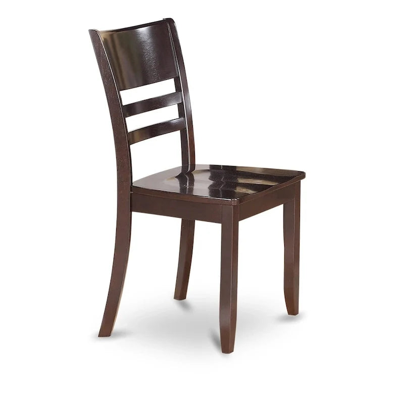 East West Furniture 5-Piece Round Dining Set - Cappuccino Kitchen Table with 4 Chairs (Seat Options Available) 9