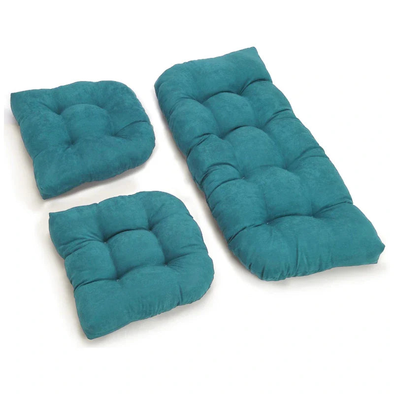 3-Piece Indoor Settee Cushion Set in Soft Microsuede 22