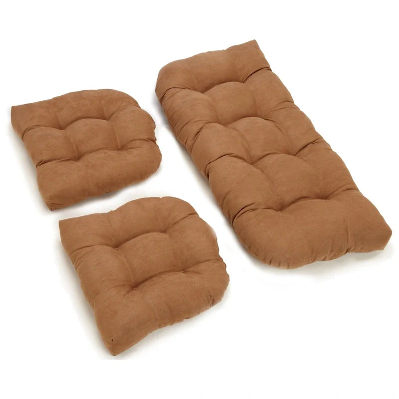 3-Piece Indoor Settee Cushion Set in Soft Microsuede 33