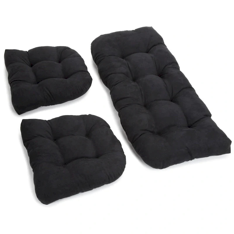 3-Piece Indoor Settee Cushion Set in Soft Microsuede 6
