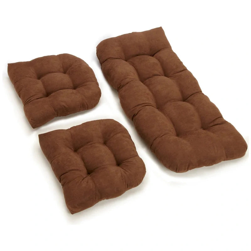 3-Piece Indoor Settee Cushion Set in Soft Microsuede 8