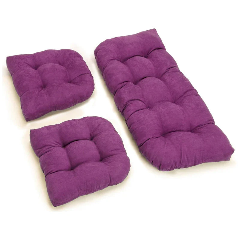 3-Piece Indoor Settee Cushion Set in Soft Microsuede 9