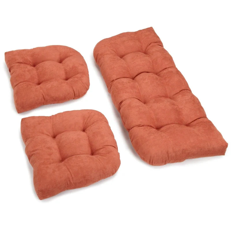 3-Piece Indoor Settee Cushion Set in Soft Microsuede 12
