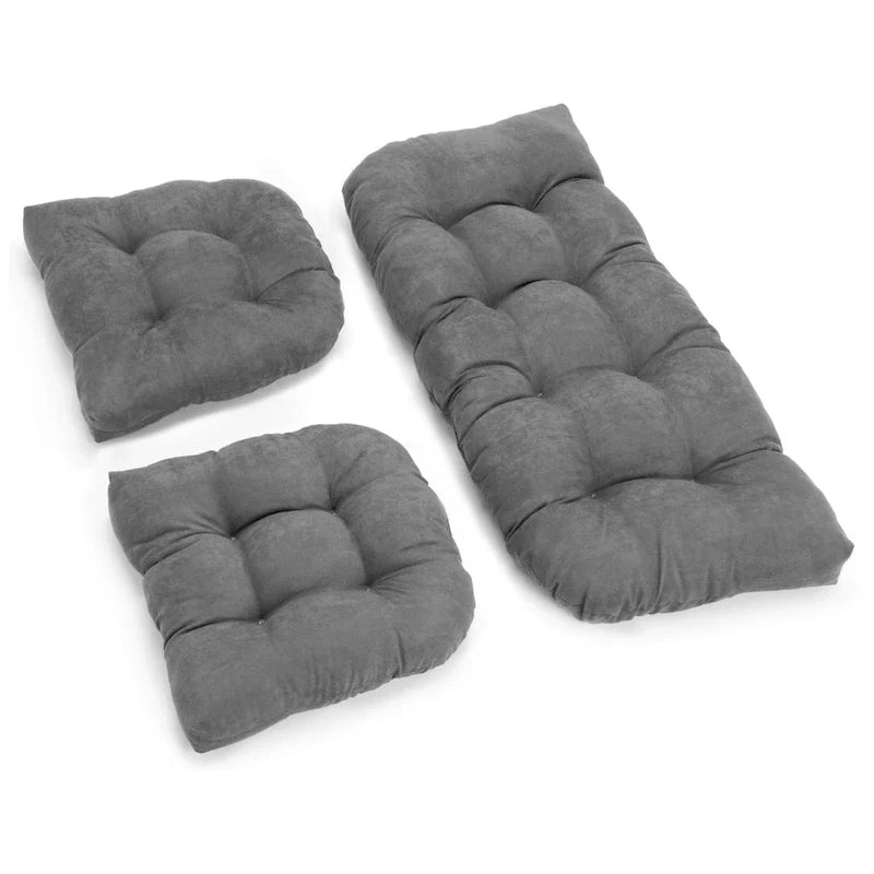 3-Piece Indoor Settee Cushion Set in Soft Microsuede 18