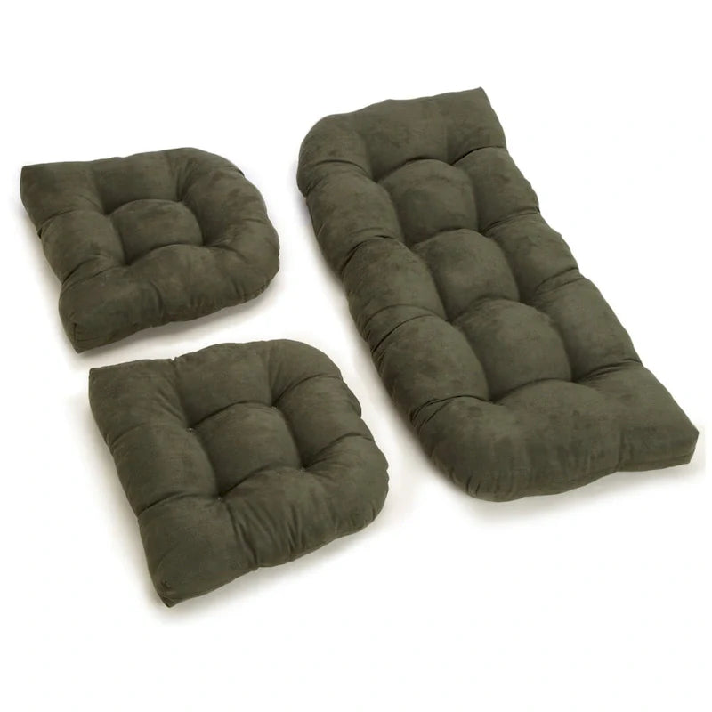 3-Piece Indoor Settee Cushion Set in Soft Microsuede 21
