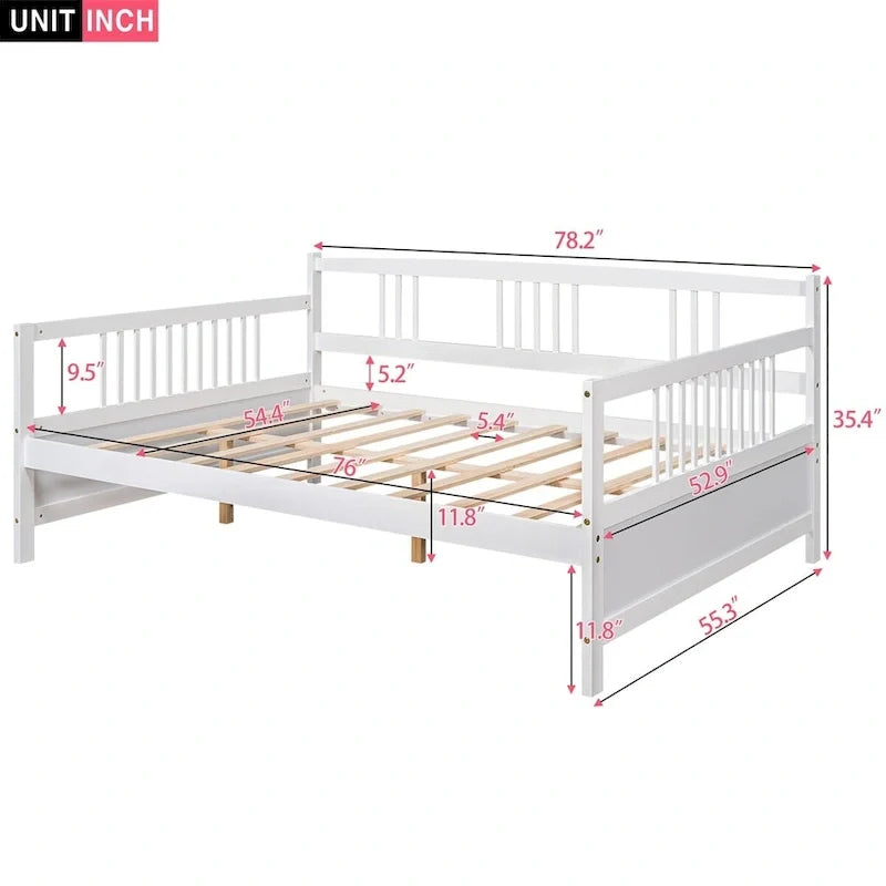 Merax Full-Sized Wooden Daybed 12