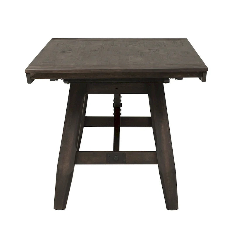 7-Piece Trestle Table Set with Double Bridge in Dark Chestnut 17