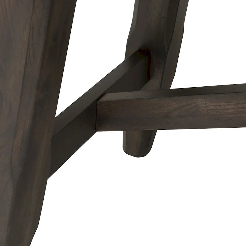7-Piece Trestle Table Set with Double Bridge in Dark Chestnut 20