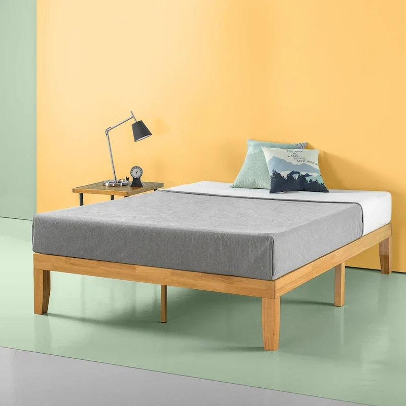 Zinus Priage 14-Inch Solid Wood Platform Bed in Natural Finish 1