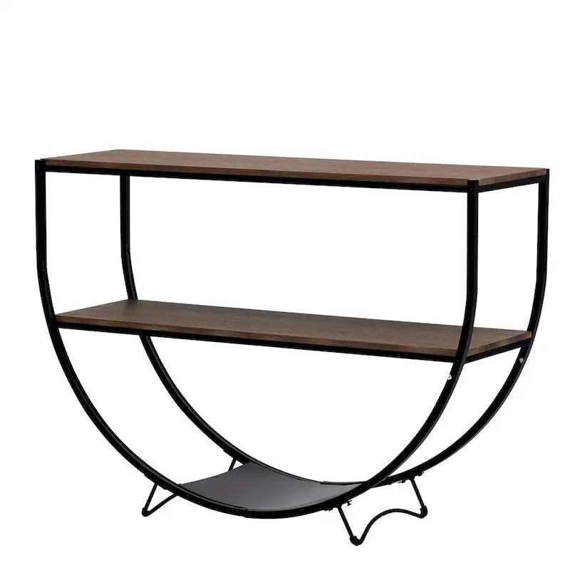 Merax Rustic Industrial Demilune Console Table 15