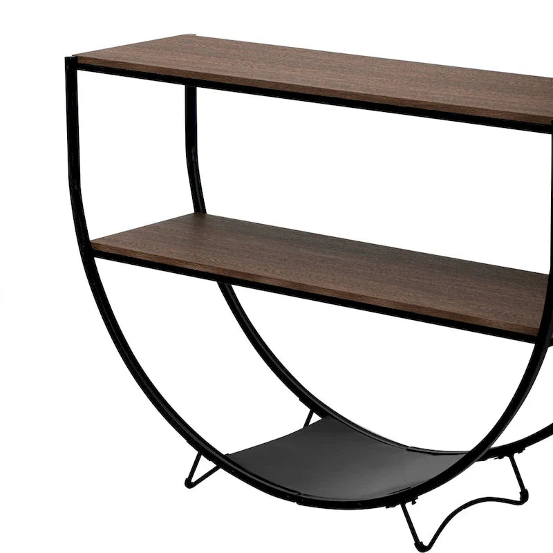Merax Rustic Industrial Demilune Console Table 17