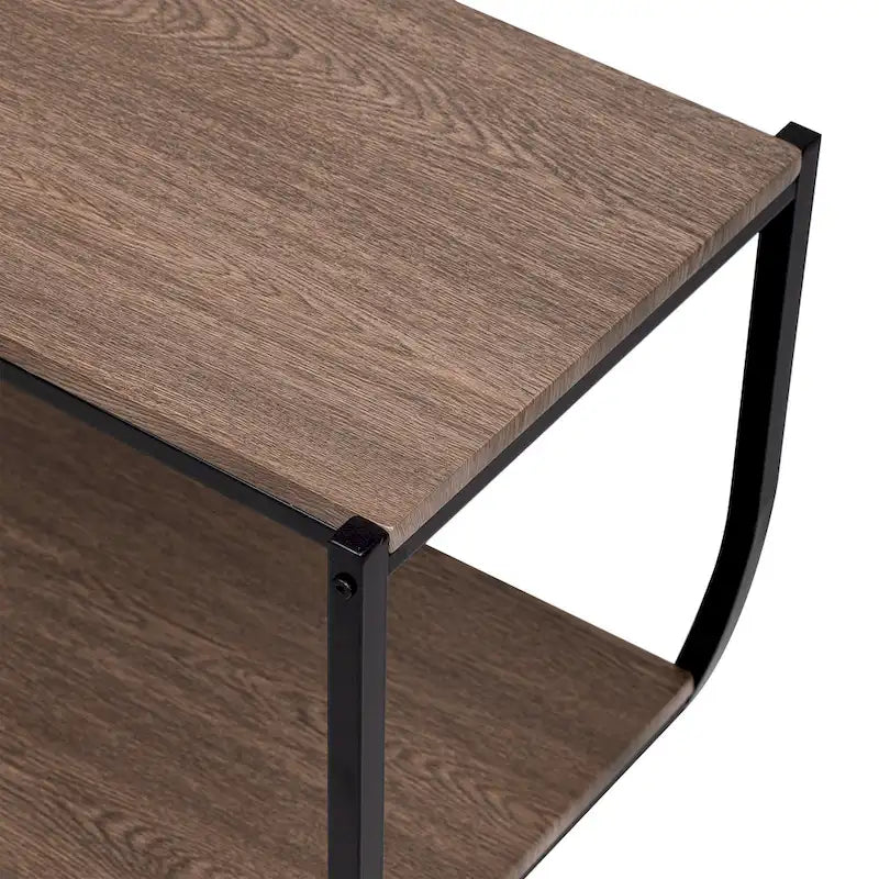 Merax Rustic Industrial Demilune Console Table 18